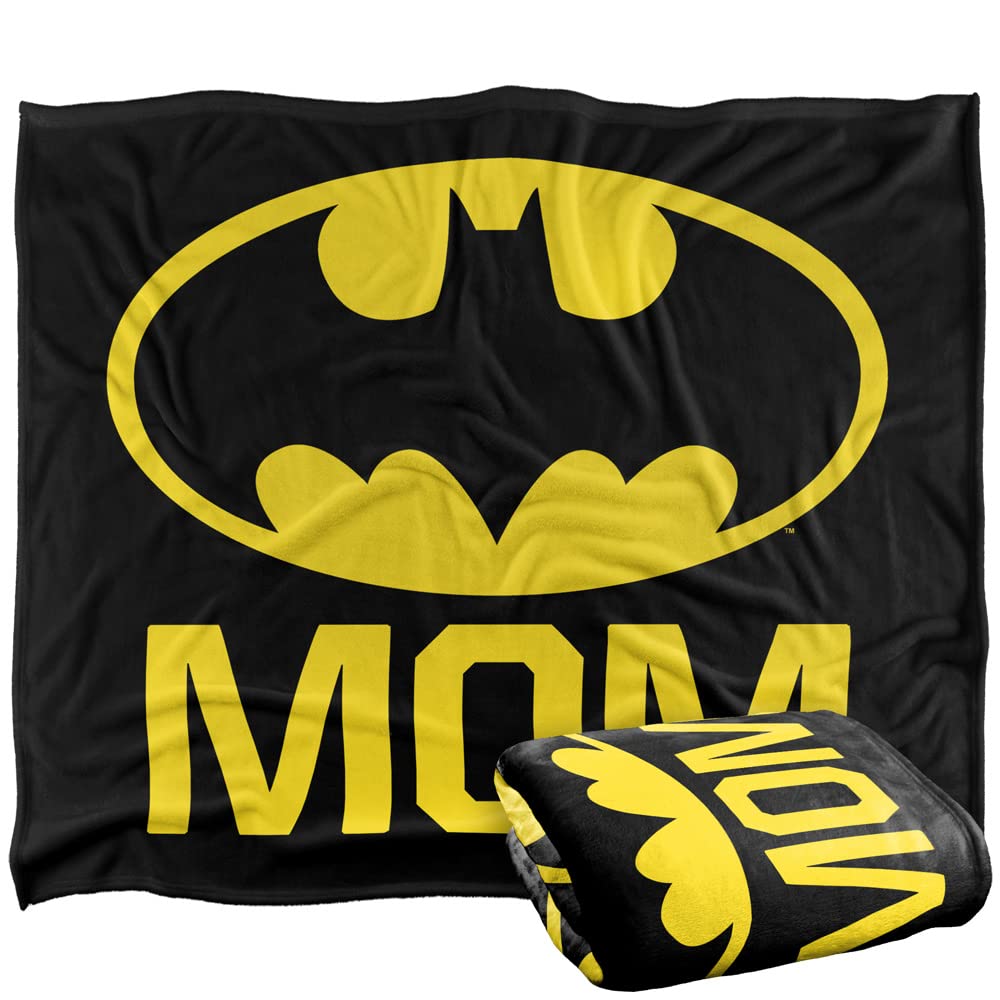 BATMAN Bat Mom Officially Licensed Silky Touch Super Soft Throw Blanket 152 x 127 cm