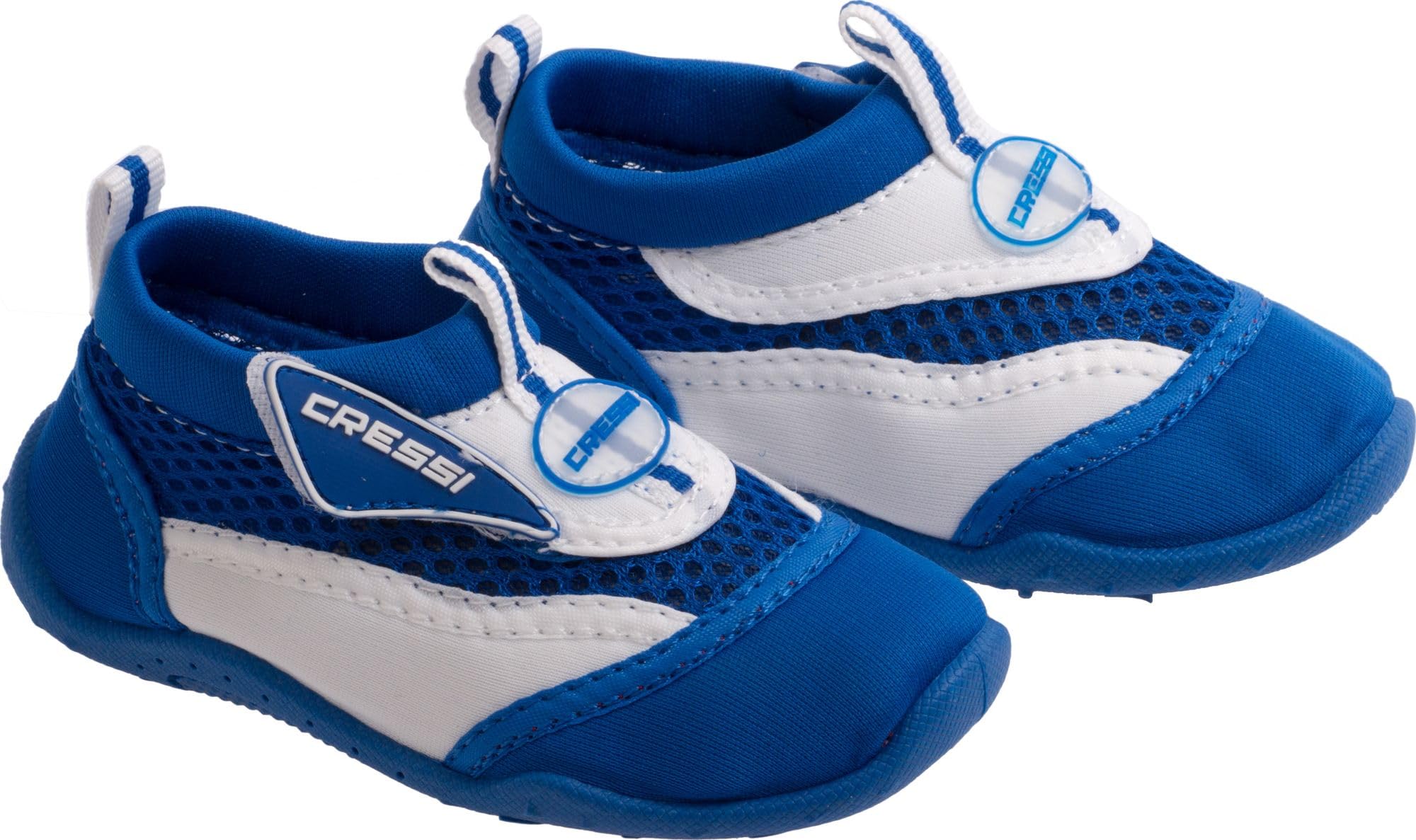 Cressi Coral Shoes Jr - Childrens Premium Shoes Suitable for Sea and Water Sports, White/Blue, 30 EU