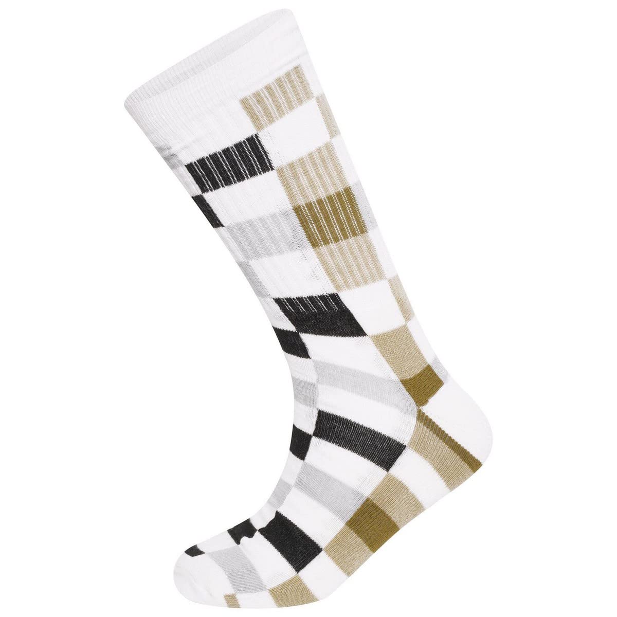 Dare2B Unisex Adult Two Of A Pair Set Socks, White & Checkerboard, 6-8 EU