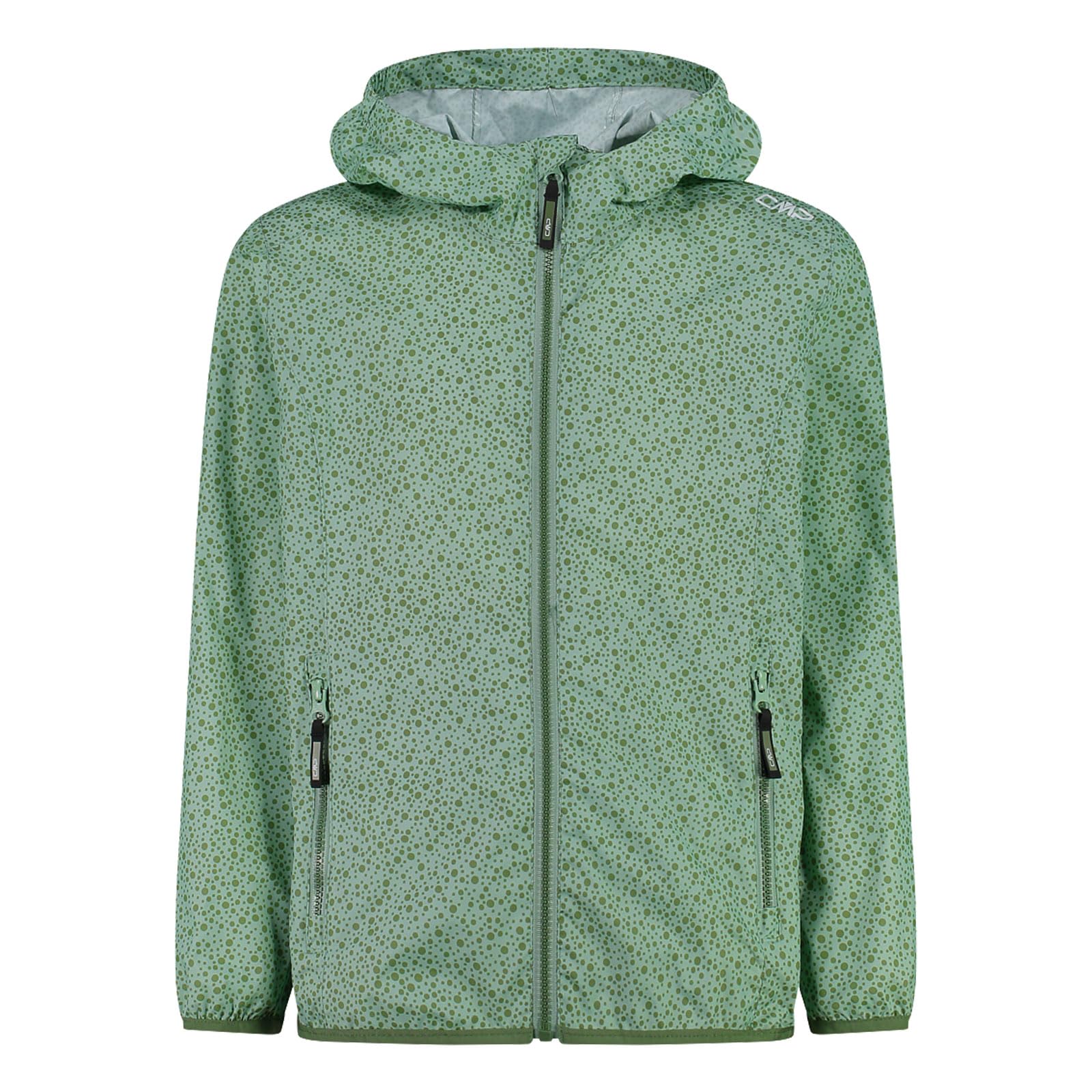 CMP Girls Rain Fix Hood Jacket, Light Green, 6 Years UK