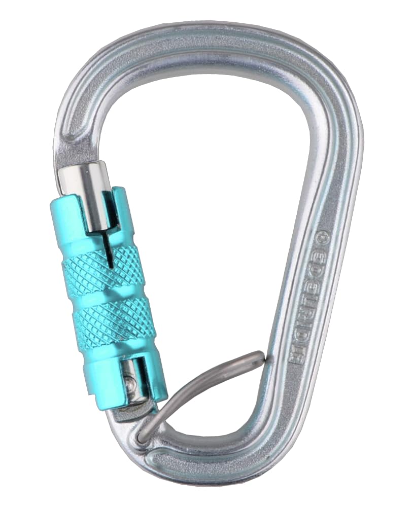 EDELRID HMS Bruce Steel Triple FG Carabiner, Adults Unisex, Mint Green, One Size