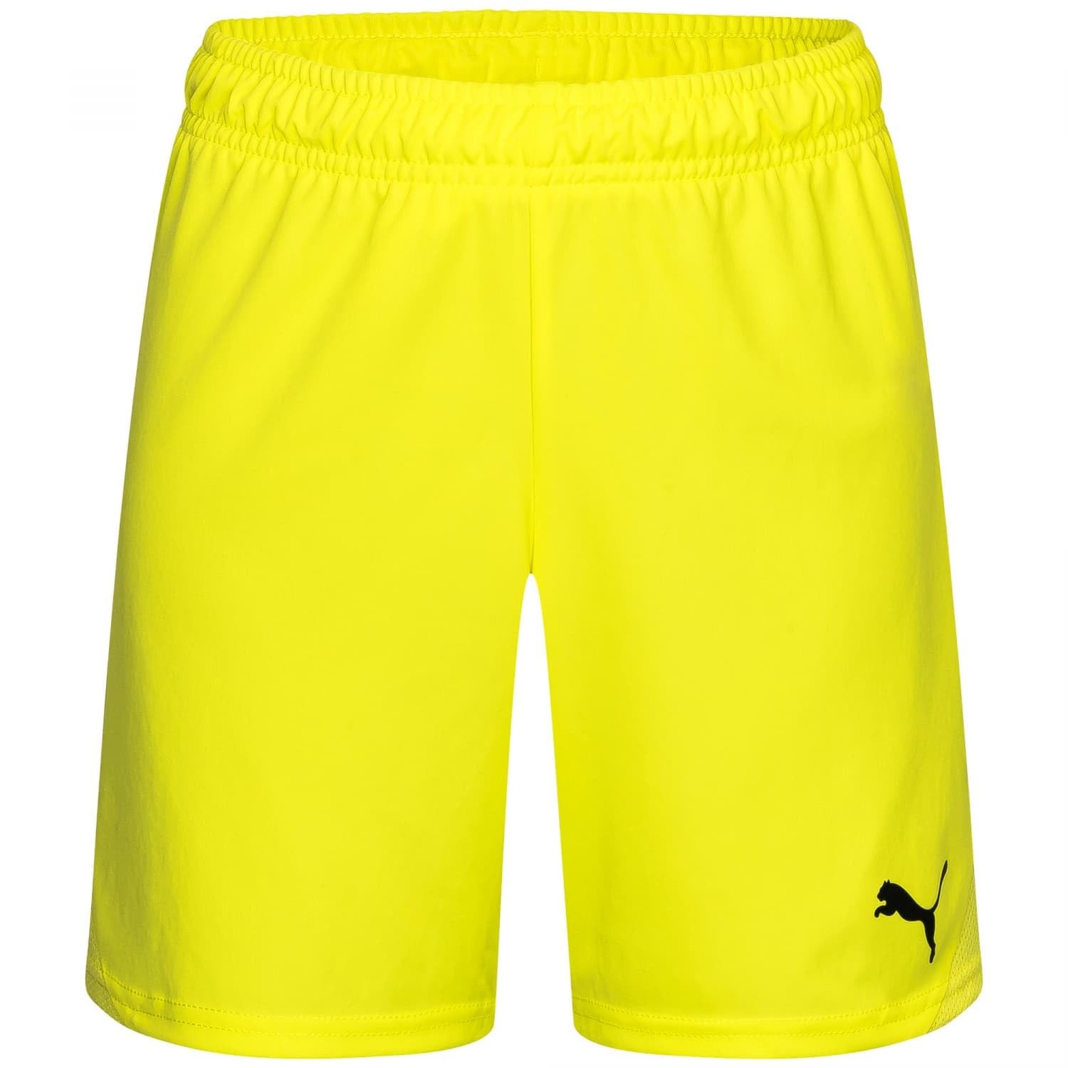 PUMA Unisex Teamgoal Jr Knitted Shorts, Fluro Yellow PES-puma Black, 116 EU