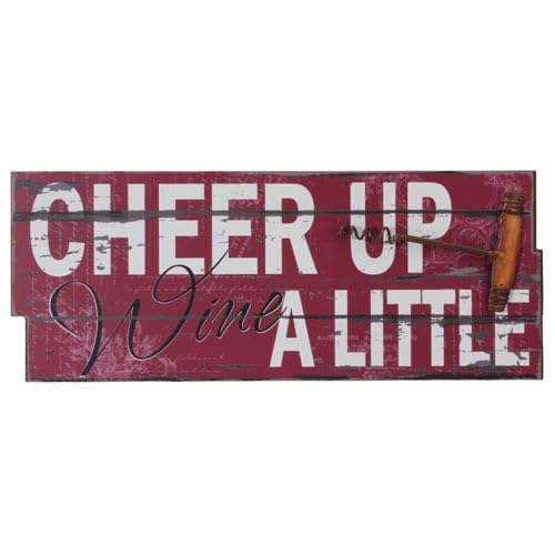 Anyone For Wine Sign Wall Art, As Pictured, Height 15cm Width 40cm