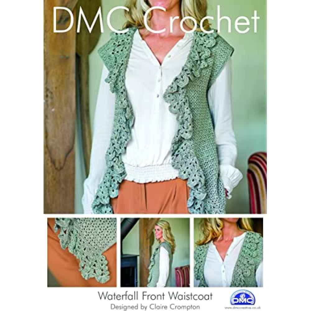 DMC Waterfall Front Waistcoat crochet pattern