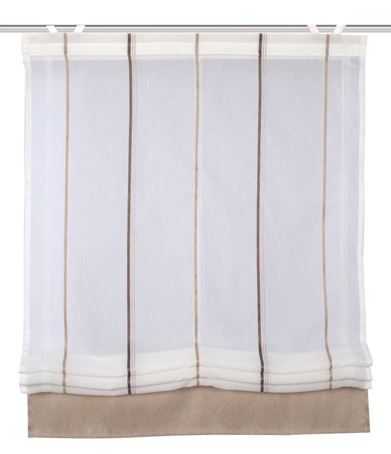 Home Fashion Piruli Roman Blind with Blind, Natural, 130 x 80 cm, 6