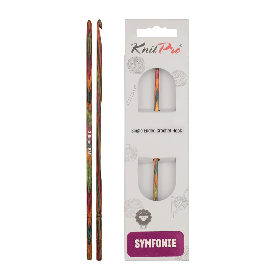 KnitPro Symfonie Single Ended Crochet Hook | 3.50mm