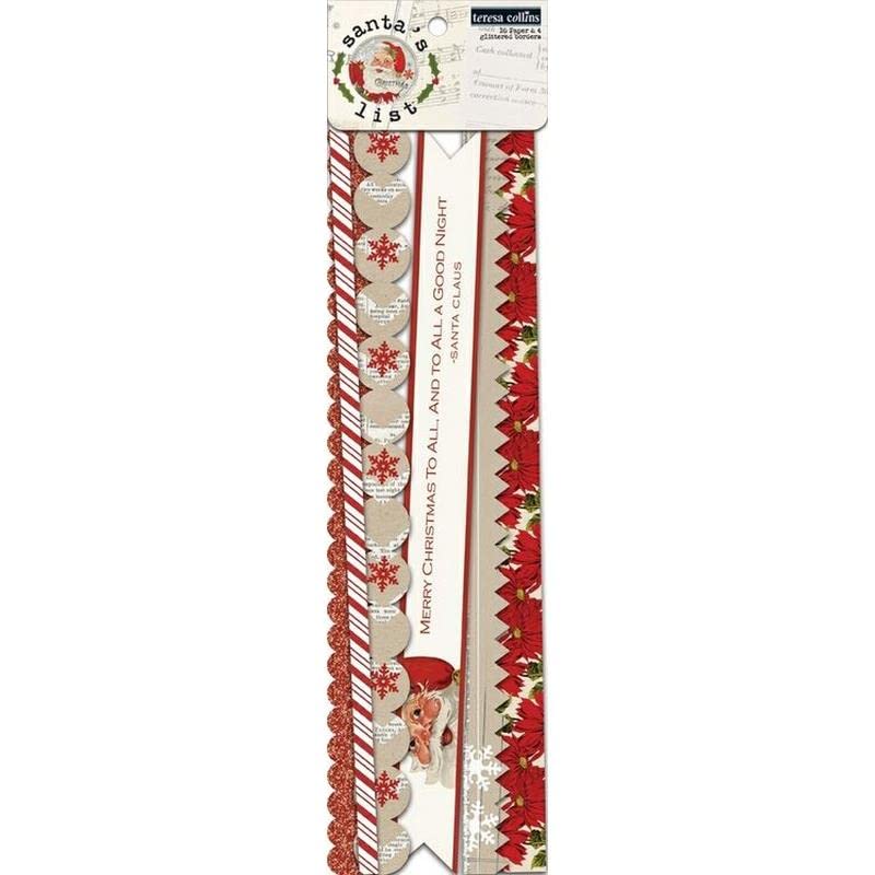 Teresa Collins Designs Santas List Border Strips,