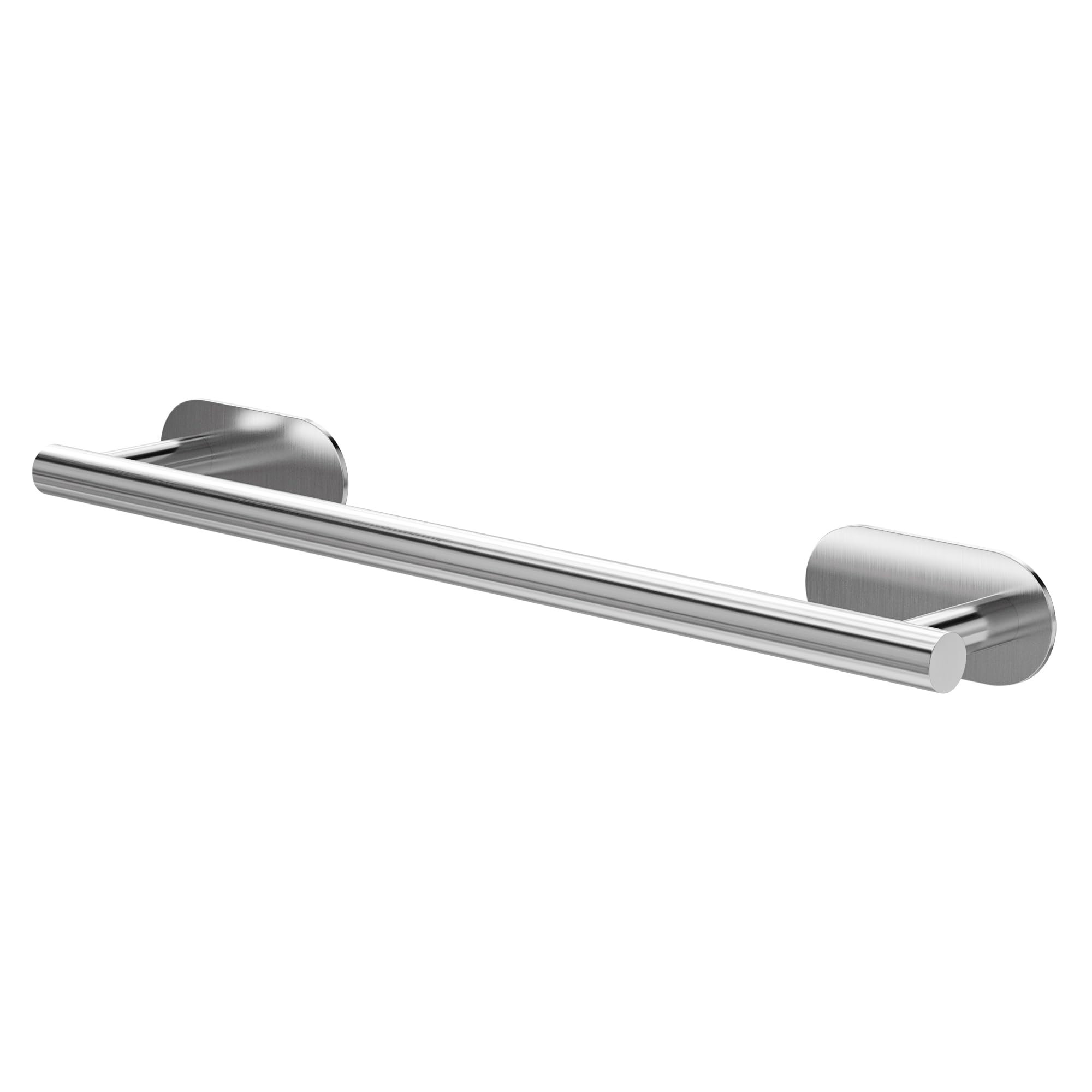 Amig - Self-Adhesive Bathroom Towel Rail Mod. Ea-1 | Wall-Mounted Towel Holder Screwless Adhesive | 400 x Ø19 x 70 x 45 mm | Stainless Steel | Matt Silver
