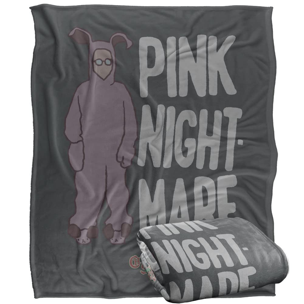 A CHRISTMAS STORY Blanket, 152 x 127 cm Ralphie's Pink Bunny Suit Silky Touch Super Soft Throw Blanket