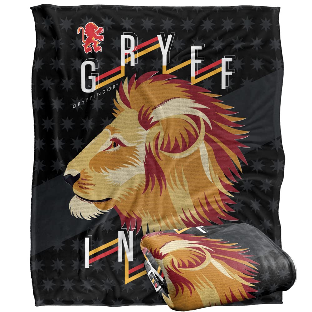 HARRY POTTER Blanket, 152 x 127 cm Neo Industries Gryffindor Silky Touch Super Soft Throw Blanket