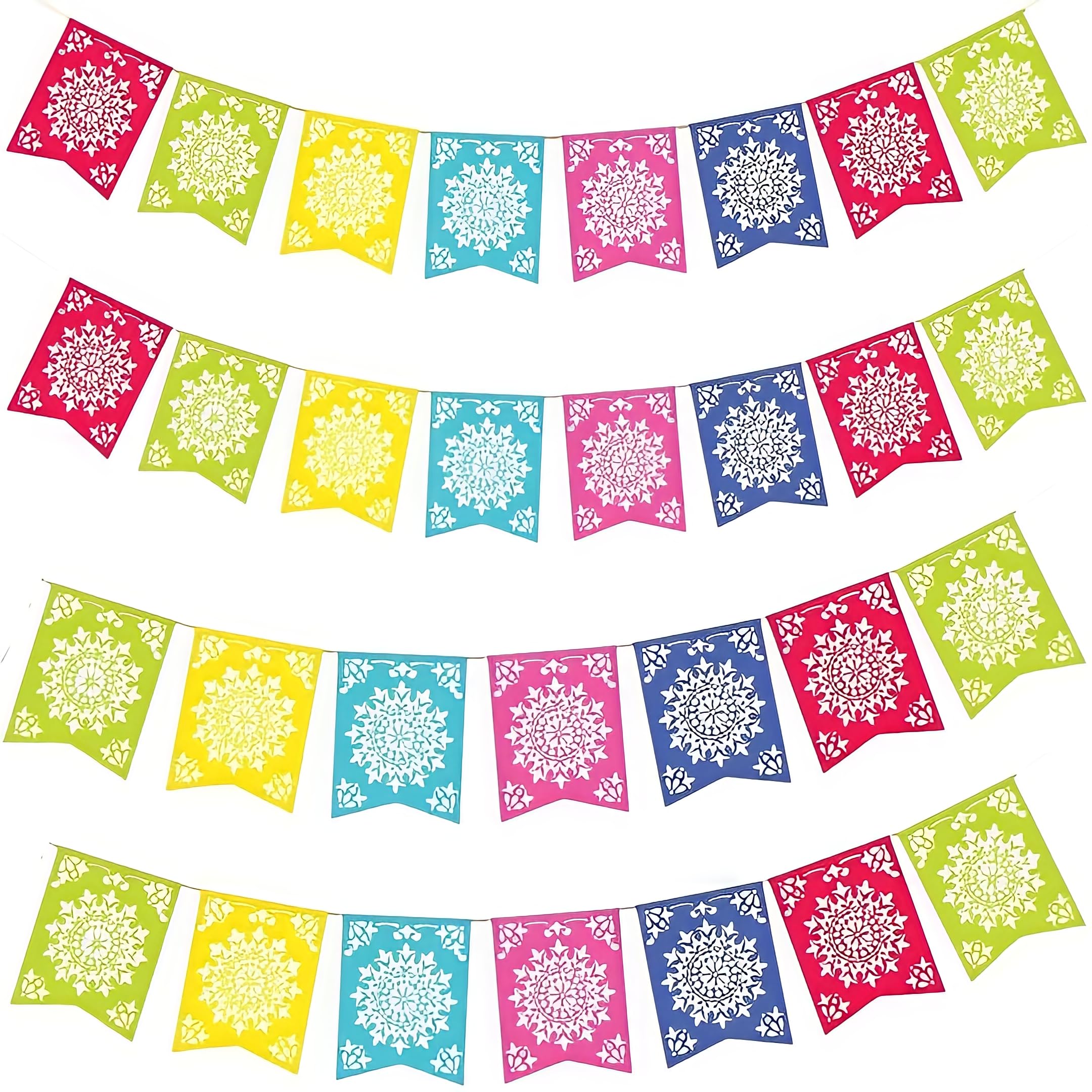 (PKT) Fiesta Fun Del Sol Paper Flag Banner 3.65m