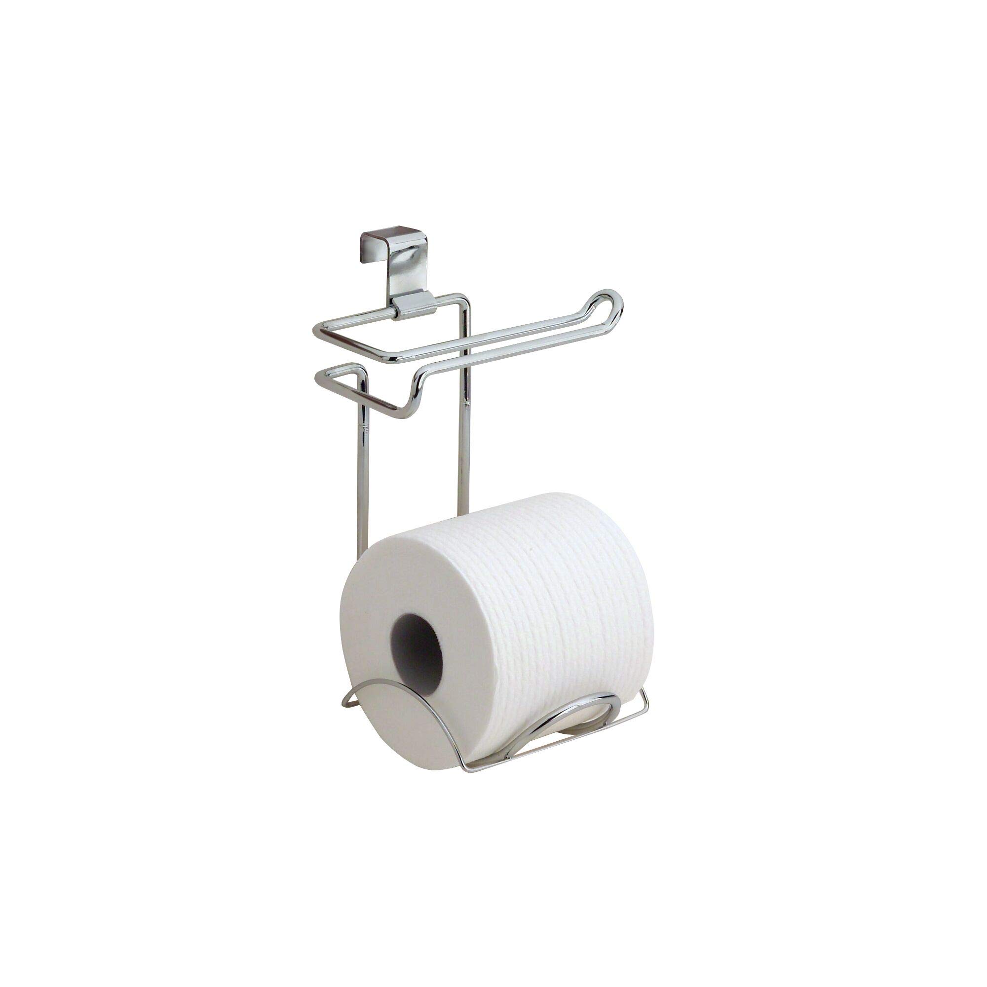 iDesign 69030 Classico Toilet Paper Holder for Bathroom Storage, Wall mount design - Chrome