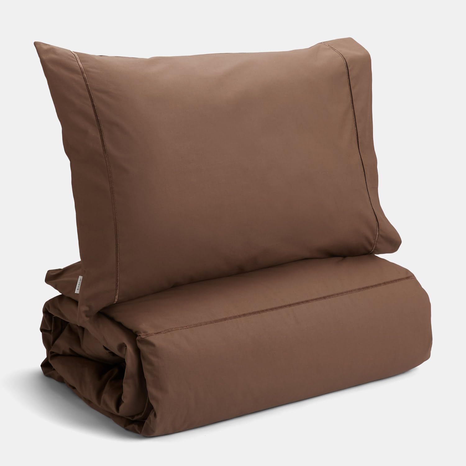 Bianca Plain Dyed Deep Taupe Bed Sheet Set 90 cm 100% Cotton Percale