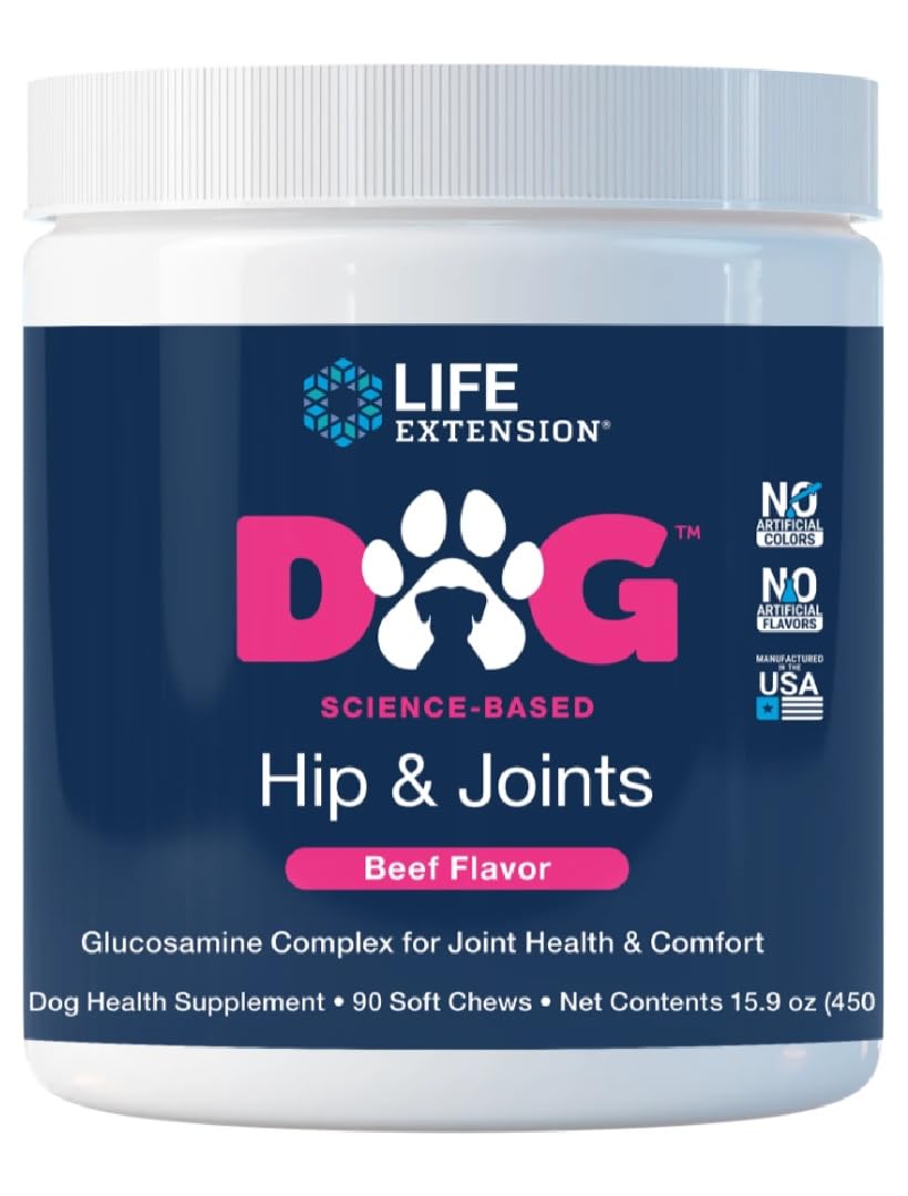 Life Extension - Hundegelenk-Support | Natürliche Unterstützung für gesunde Hüft- und Gelenkfunktionen bei Hunden - 90 Kapseln
