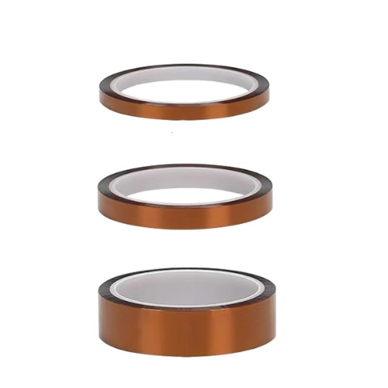 Heat Resistant High Temperature Polyimide Tape Hot for Masking, Soldering, Powder Coating, Printing PCB board and Packing Fixing 3D Printer Platform（3/5/15mm）