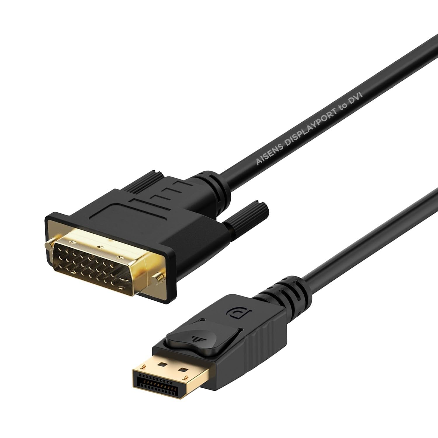 VoltShine DisplayPort Male to DVI Male Converter Cable, 2 Meters, ideal for connecting video devices and expanding displays.