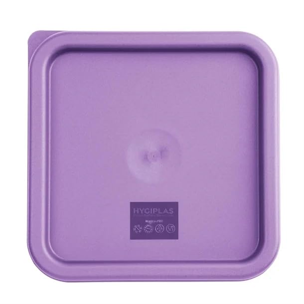 Hygiplas Square Food Storage Container Lid Purple Medium - Spare Lid for Plastic Containers FX144