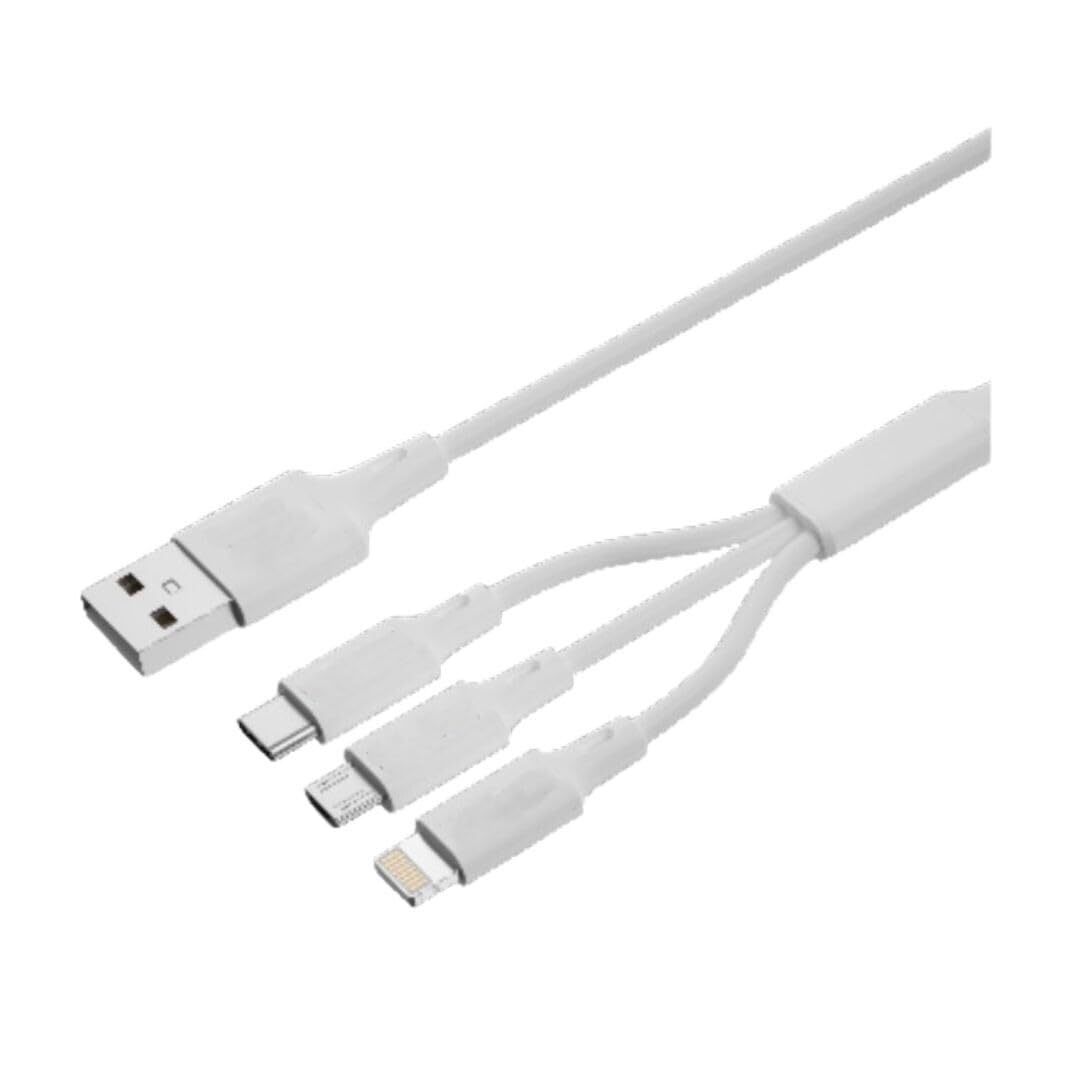 Levitantes 3-in-1 1m 5V 2A charging connection cable, ideal for charging multiple devices quickly and efficiently.