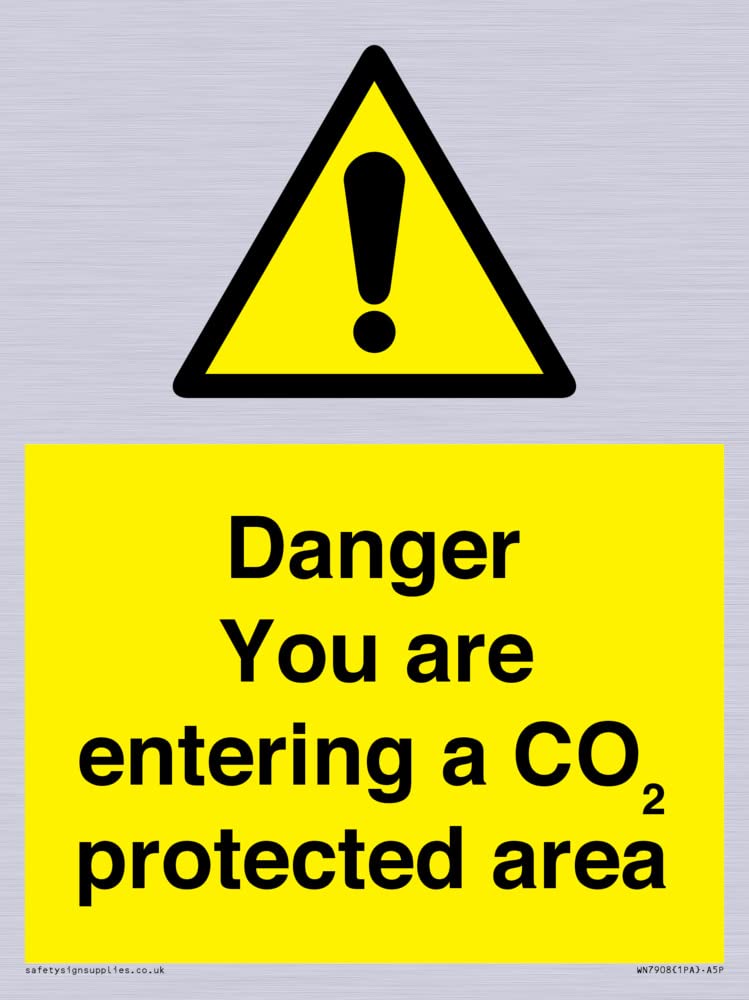 Danger you are entering a COâ‚‚ protected area Sign - 150x200mm - A5P