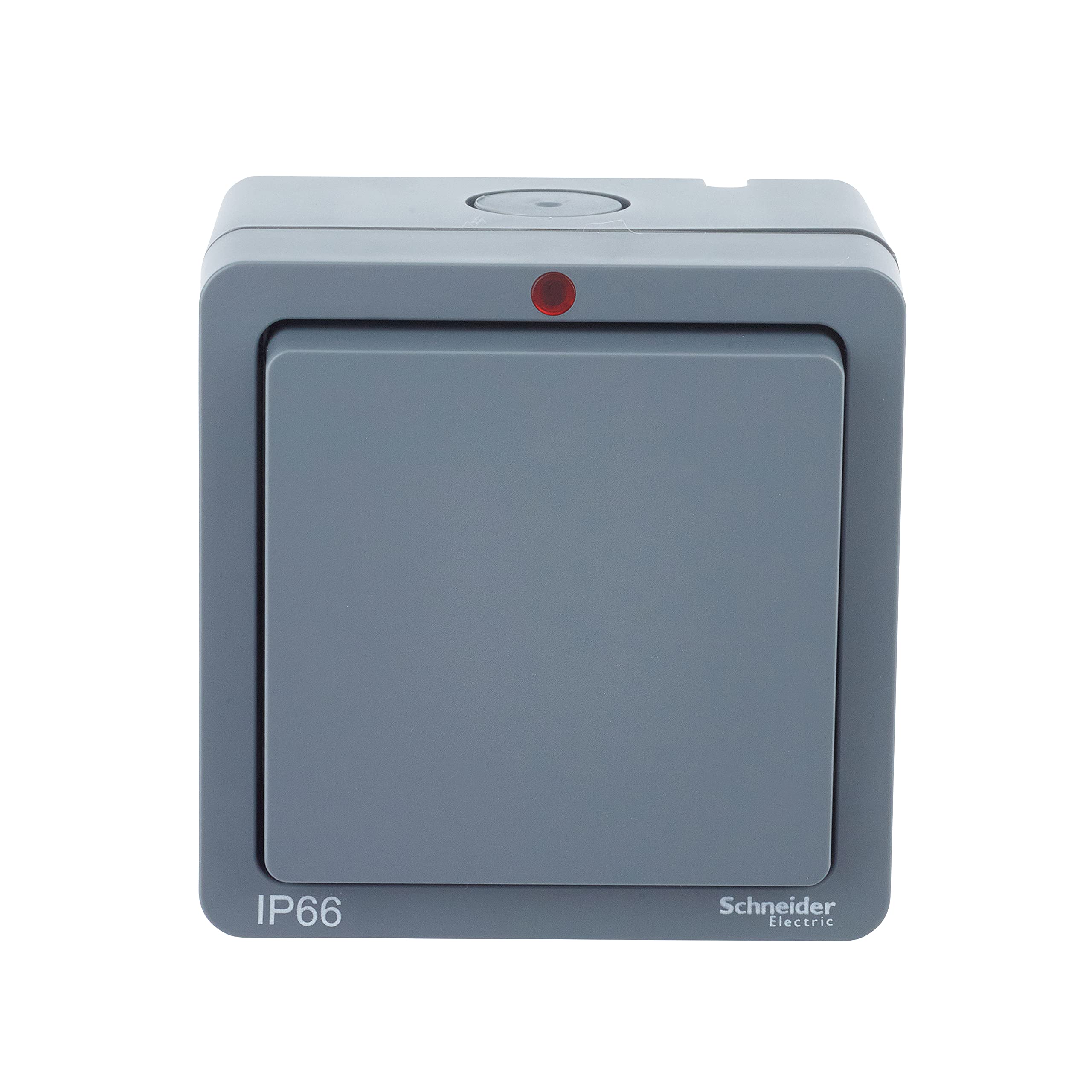 Schneider Electric Lisse Weatherproof IP66 2 gang Switch Enclosure to enable fitting of standard grid module (2 x 1gang dolly, 1 x dumb plate, 1 LED indicator, 0 module) - LWPIUKIT