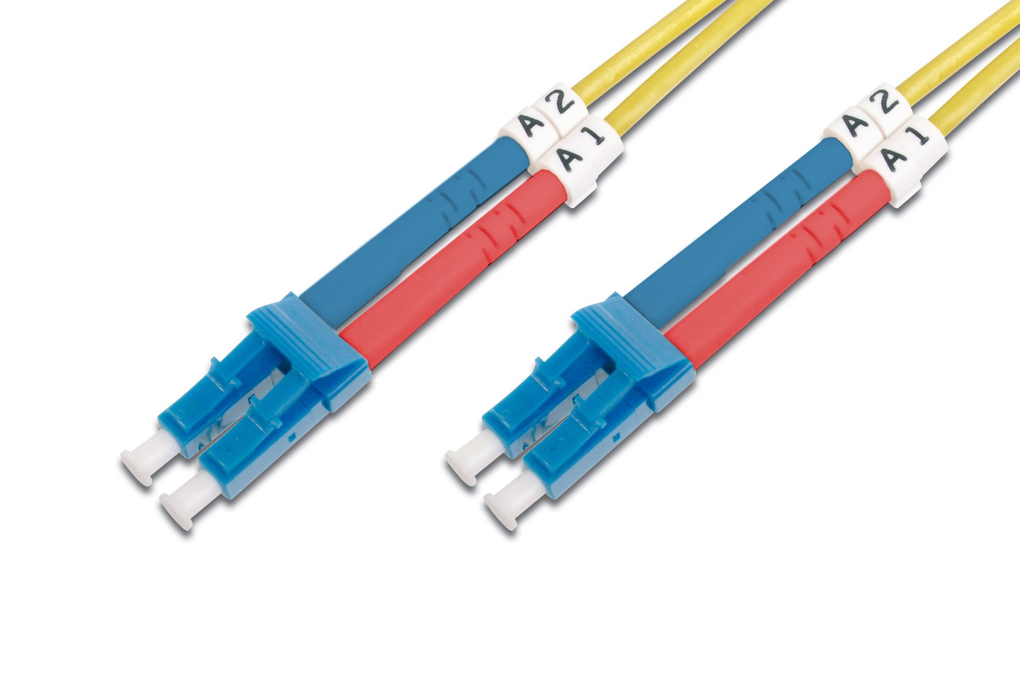 DIGITUS DK-2933-10 – Fibre Optic Cable OS2 – 10 m – LC to LC – Duplex Fibre Optic Cable – 1/10 Gbit/s – SM Singlemode Fibre Optic LAN Cable – Fibre Type: 9/125 µ – Yellow
