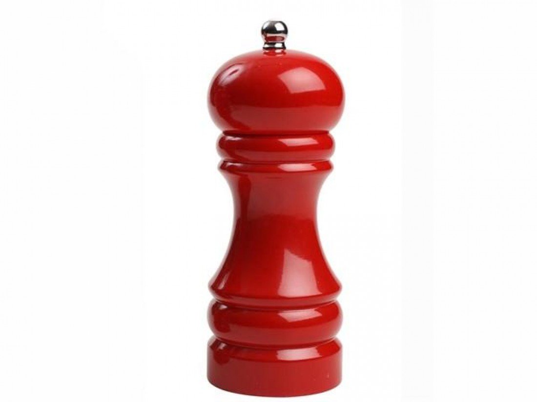 T&G 12105 Classic Capstan Hevea Pepper Mill with Gloss Finish, 40.5 cm, Red