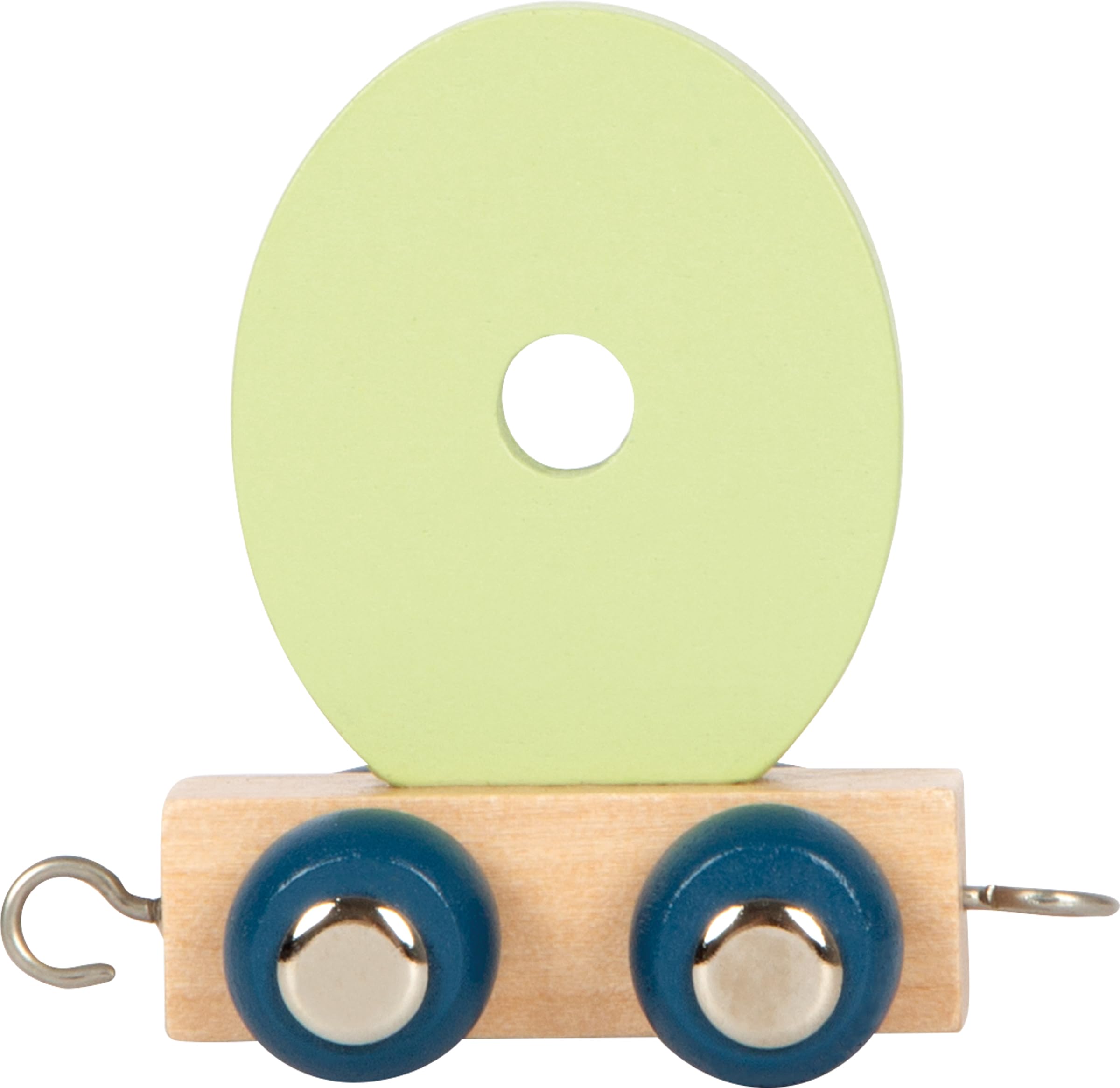 small foot Letters Train Polar O, Wood, Custom combinable Wooden Train for Decor or as a Gift, 12585