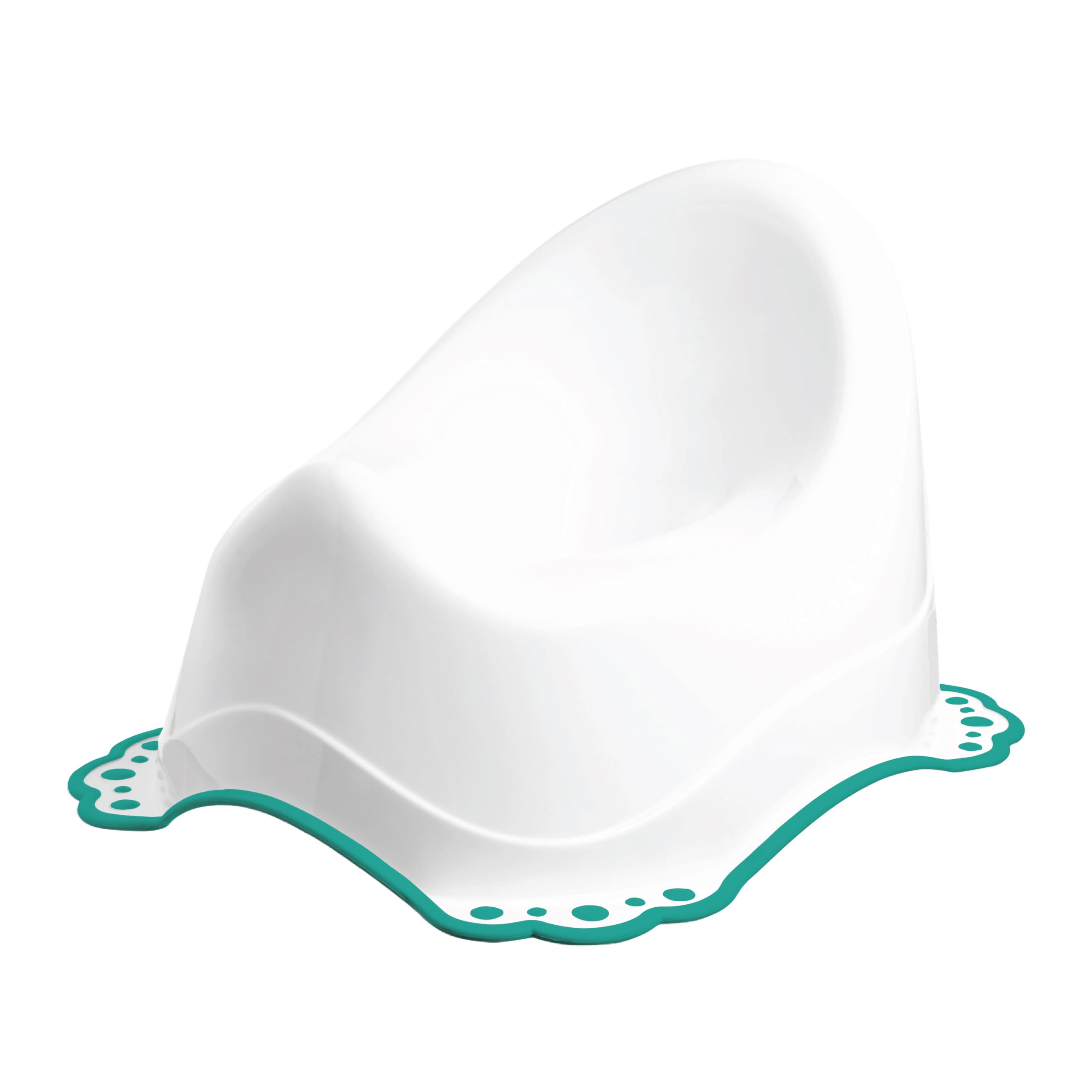 Toilet Training Seat Combo Unisex White for Safe Toddler Loo Potty Training in The Bathroom and Home Tiny to Tots Toddler Toilet Training Range Oval Shape (Teal, Large Potty)