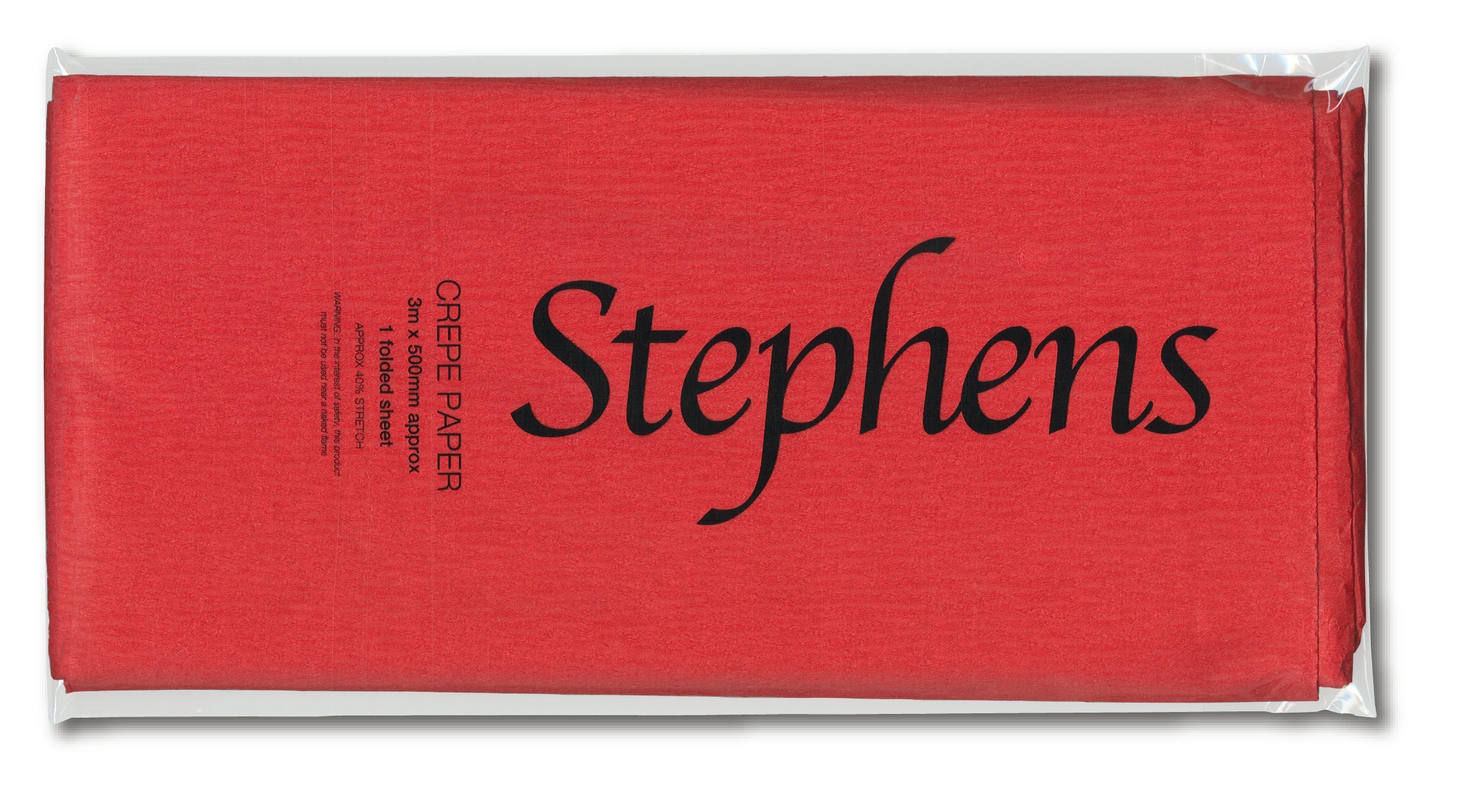 Stephens 3 x 500 mm Crepe Paper - Red