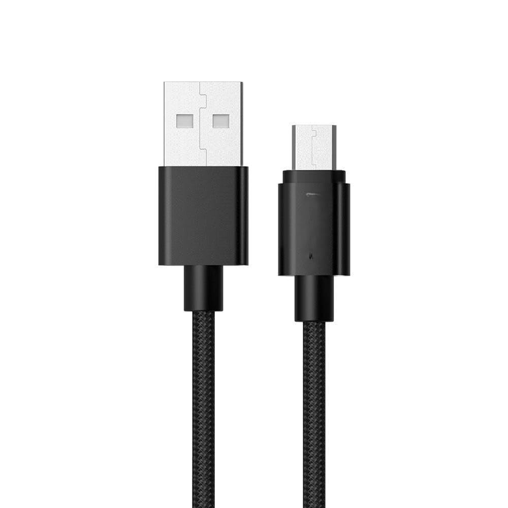 WatioWave 1M MICRO USB NYLON BRAIDED CABLE-BLACK(PLATINUM SERIES)