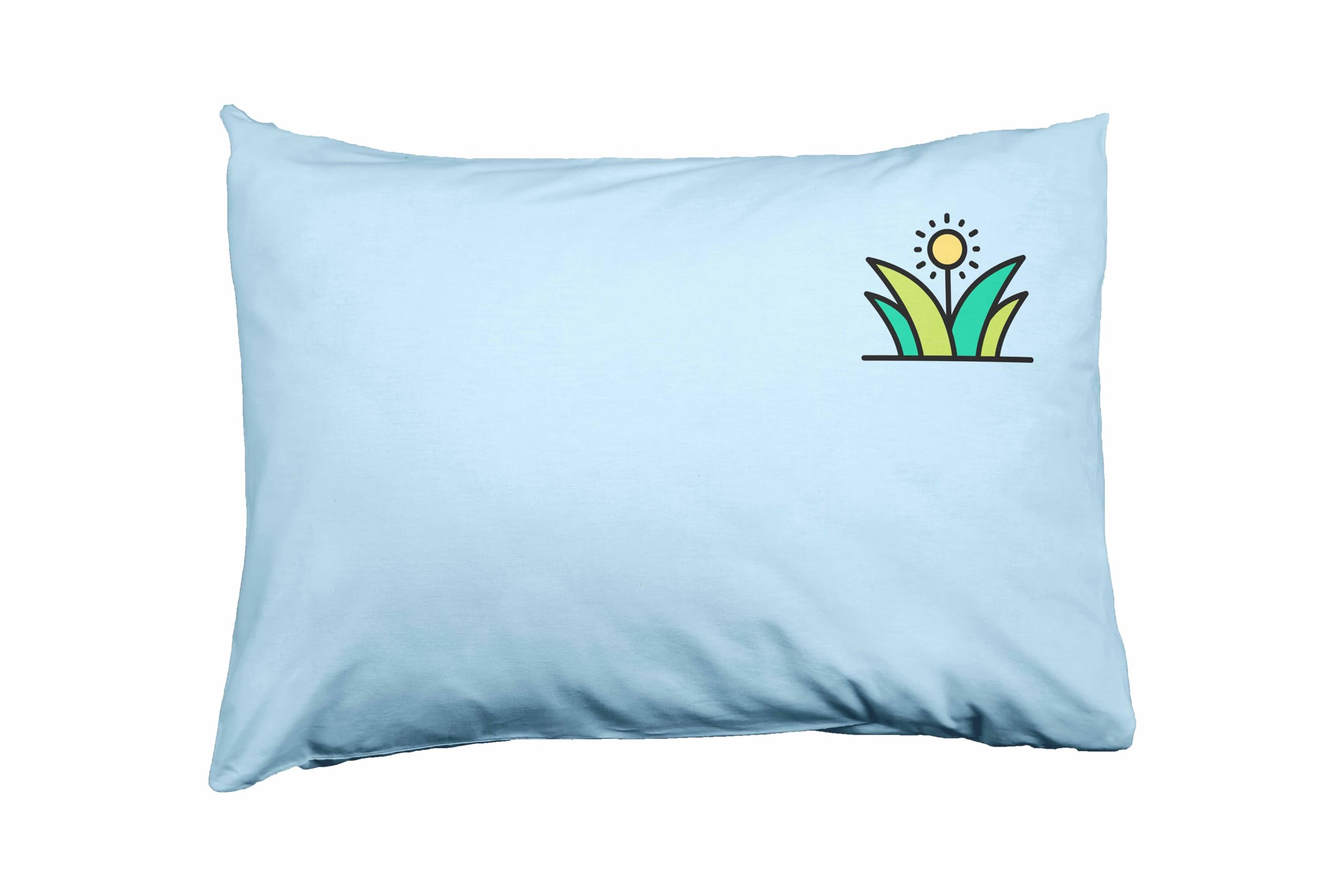 Bona Basics, Decorative Cushion Cover, Decorative Cushion Cover, Home Decoration, for Sofa, Cafe, Size: 50 x 35 cm, Colour: Light Blue