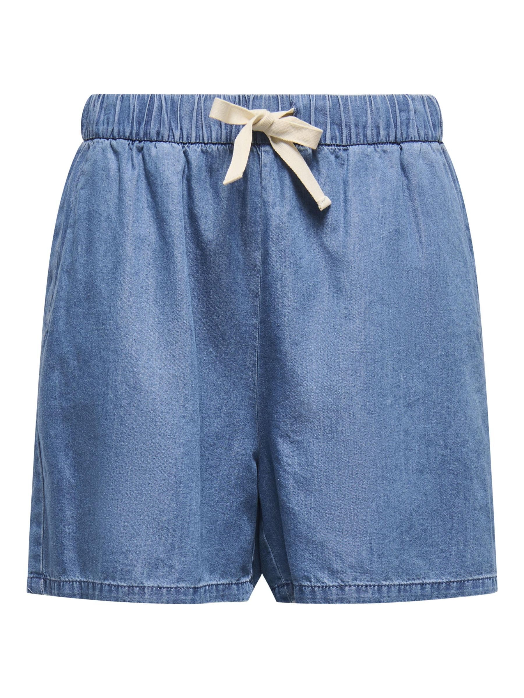 ONLY ONLBEA Female Denim Shorts Straight Cut Denim Shorts, Medium Blue (Medium Blue Denim), M