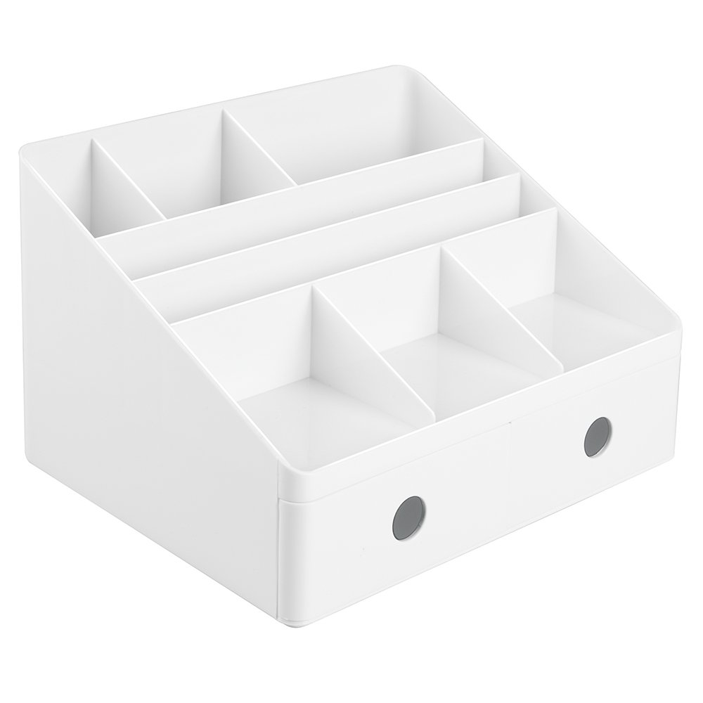 iDesign Linus Desk Organizer with Drawers, White