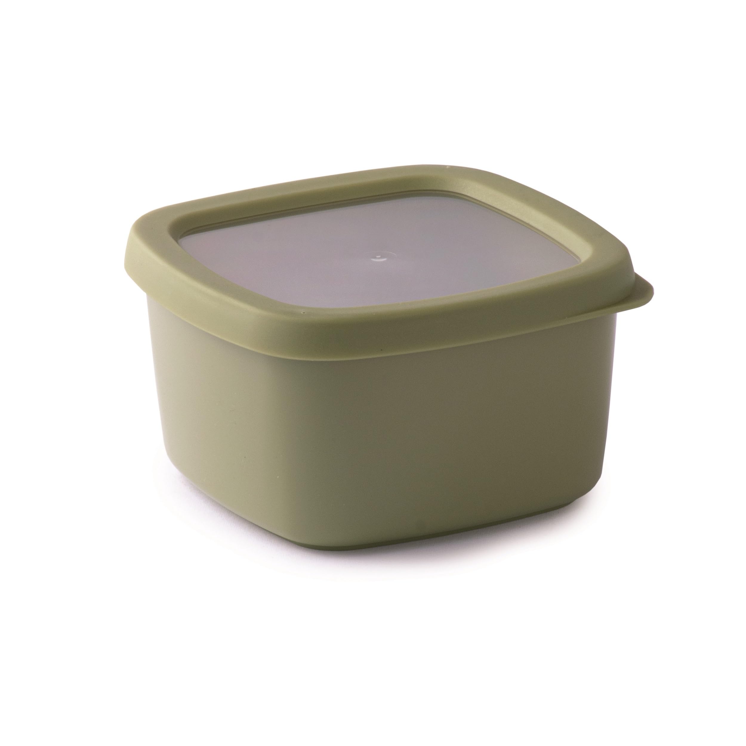Snips, Aroma Box 1 L Airtight Food Storage Container, Aroma Saver, Stackable, Microwave & Dishwasher Safe, 15 x 15 x 8.5 cm, cm, Food Storage Container, Green, Made in Italy
