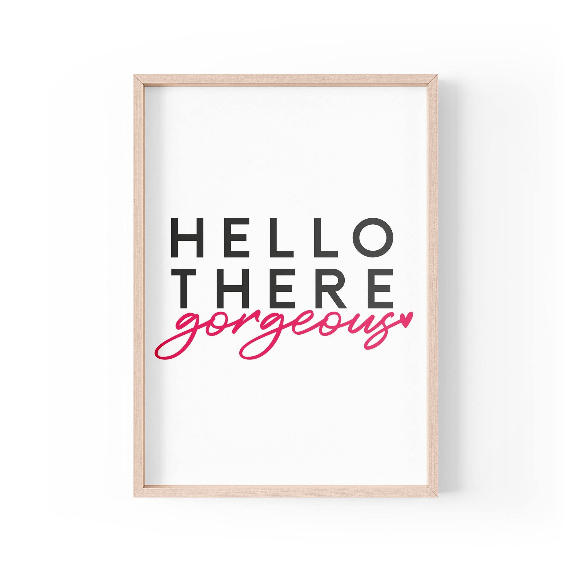 Tongue in Peach Funny Quote Print | Home Prints | Hello There Gorgeous | Aesthetic Wall Art Bedroom Couple Wife | A4 A3 A5 *FRAME NOT INCLUDED* - PBH177