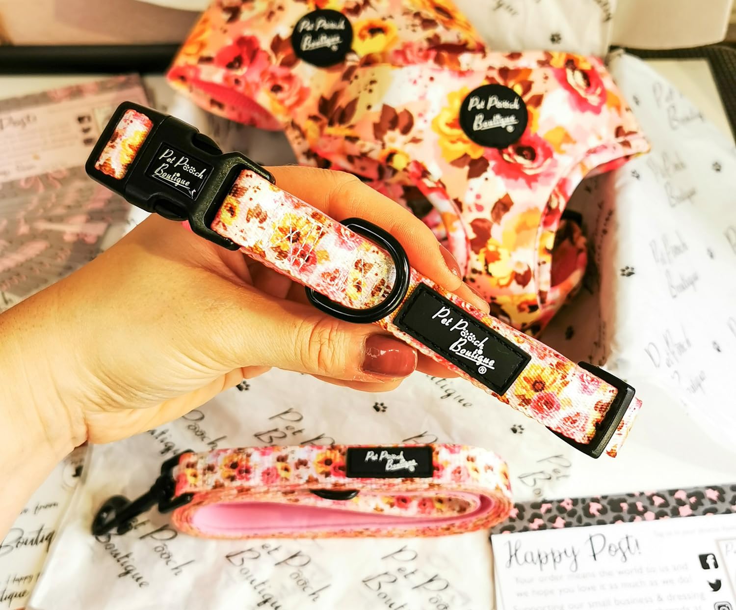 Honey Country Rose Dog Collar XS