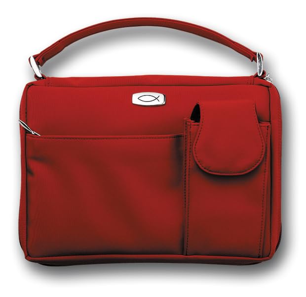 Microfiber dark red with Exterior Pockets LG