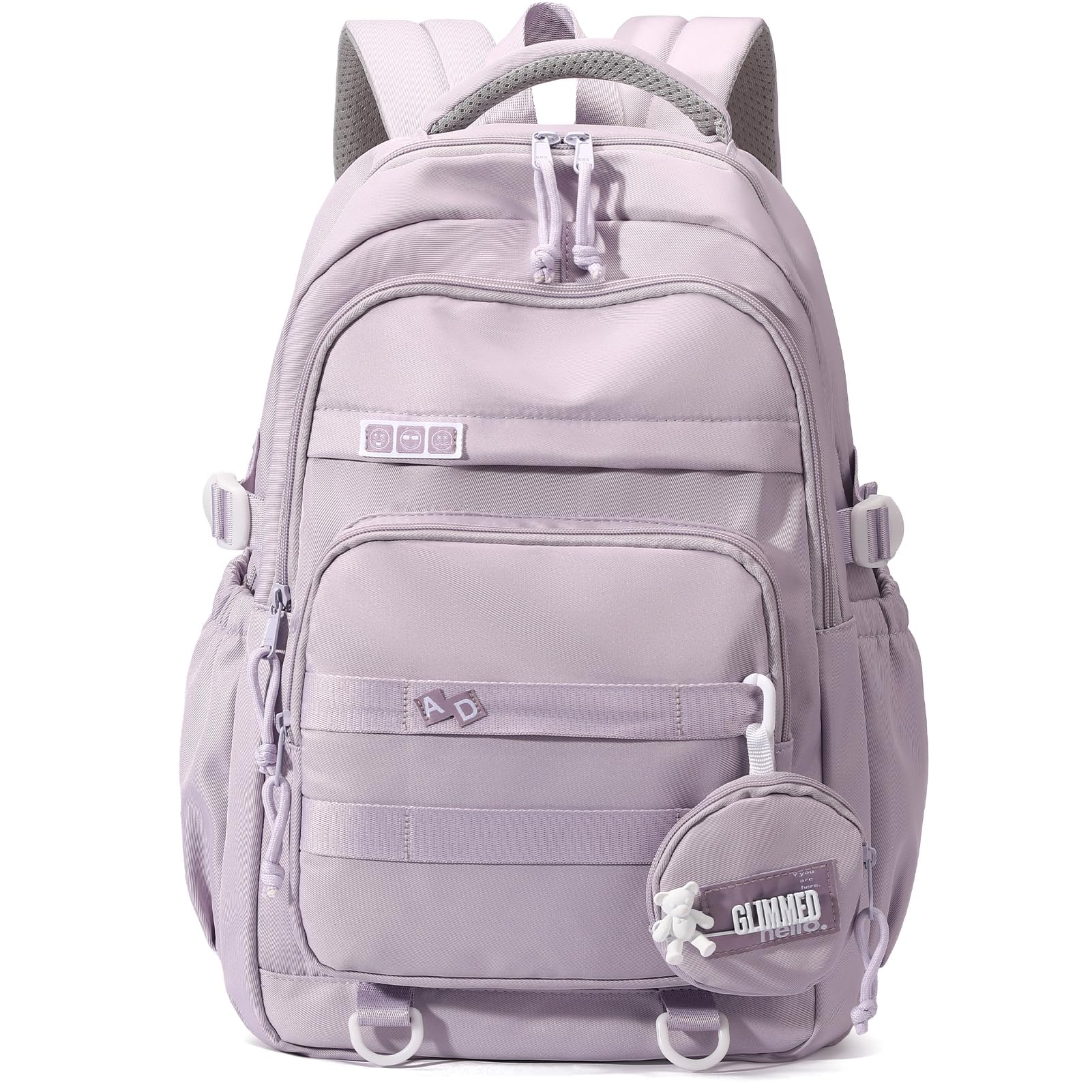 Armbq Children Backpack for Girls Aesthetic School Bags for Teen Girls Elementary Middle Causal Daypacks Purple Girls Bags