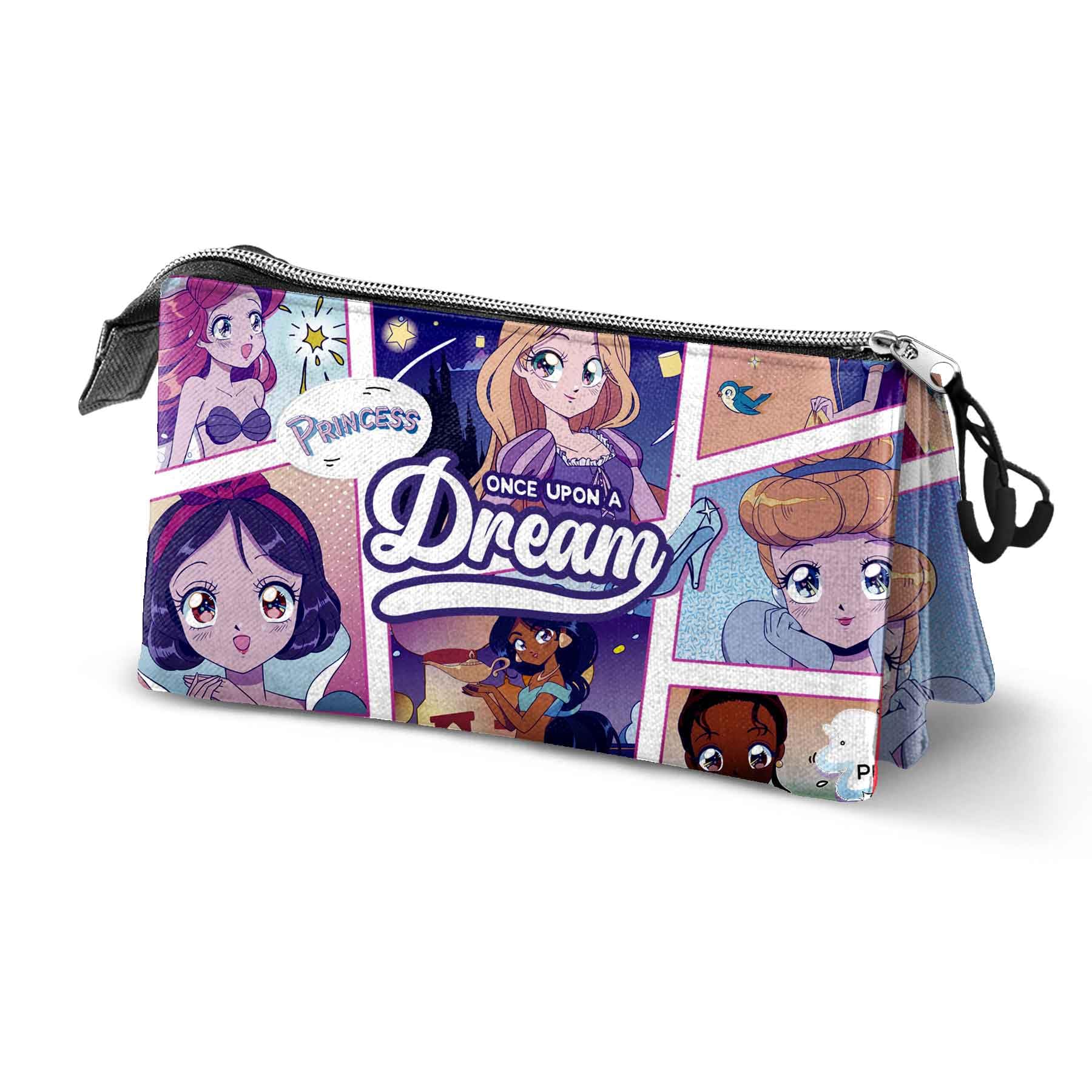 Disney Princess Comic-Triple Pencil Case, Multicolour, 23 x 11 cm