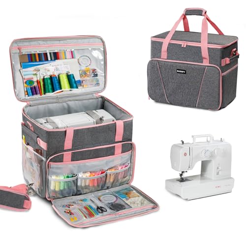 BAGSFY Sewing Case Tote - Universal Storage Bag for Brother, Singer, Bernina & Standard Size Sewing Machines