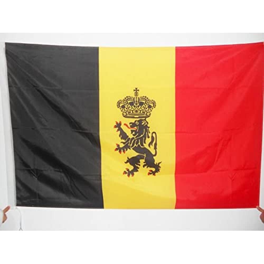 AZ FLAG - Belgium Coat of Arms Flag - 3x5 Ft - Belgian with Lion Banner with Sleeve - 100% Polyester - Fade Resistant - Vivid Colors - 3' x 5' Feet - 150x90 Cm