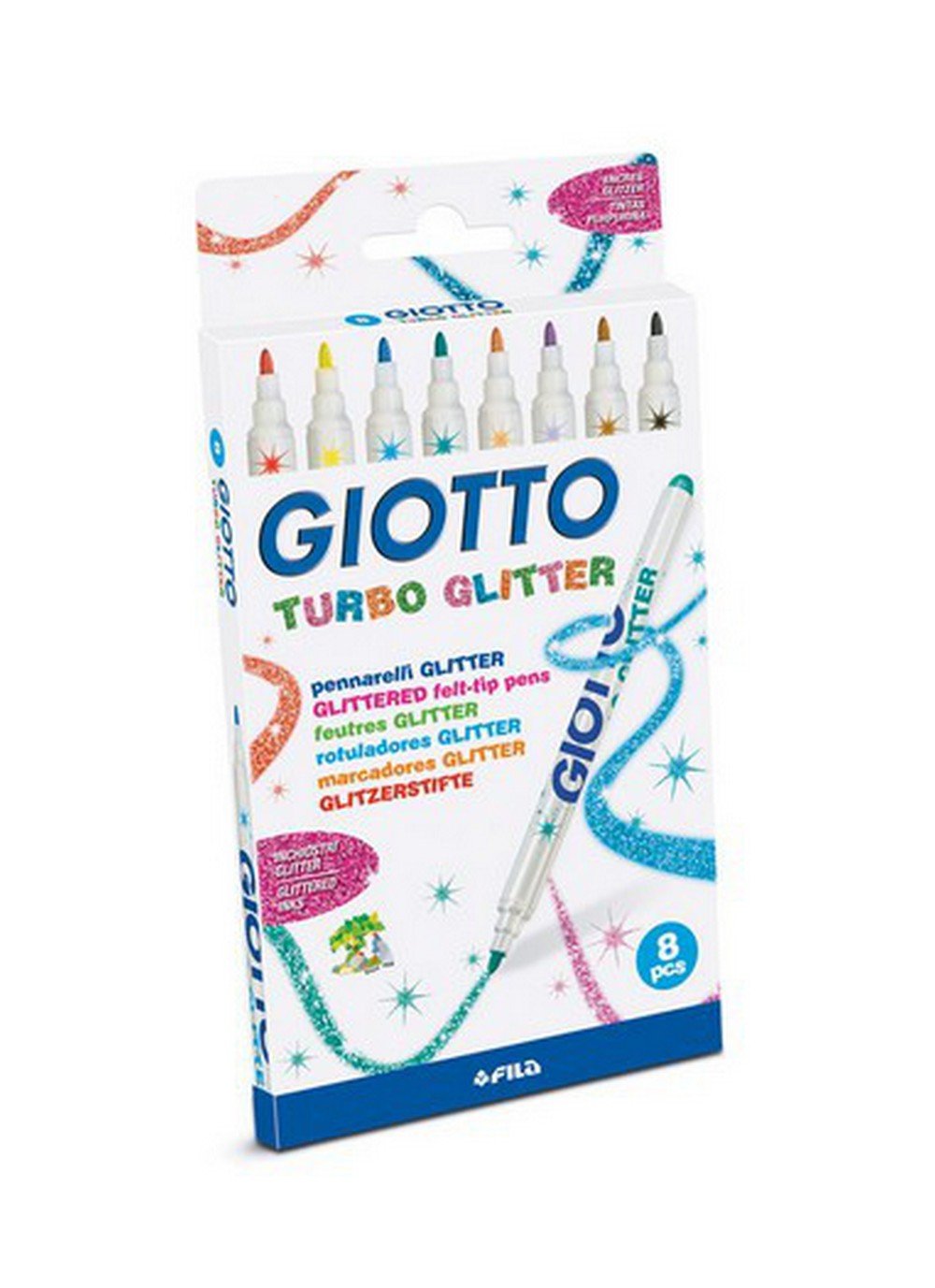 Turbo Giotto Glitter 8 Colour 4258 x10