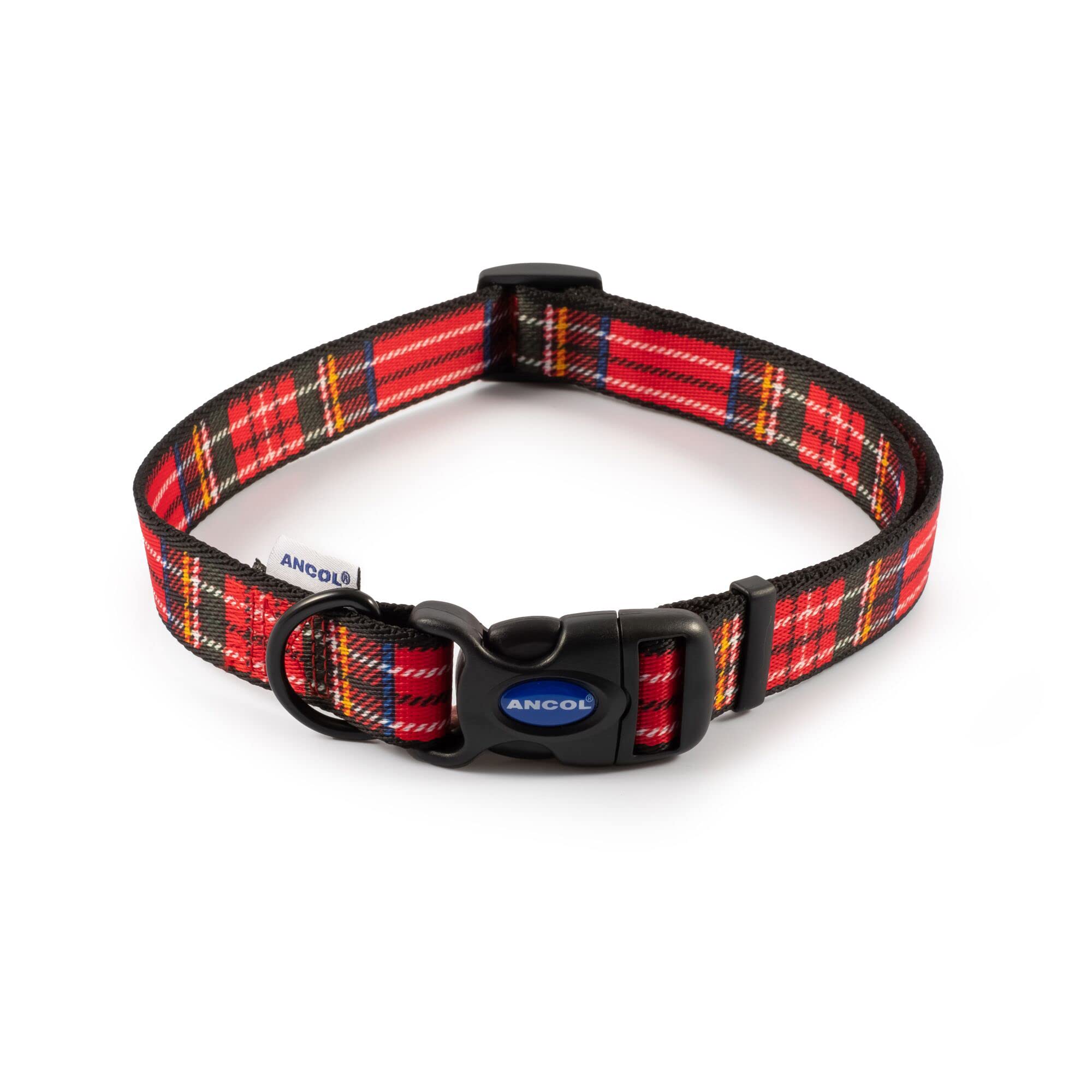 Ancol Small Breeds Nylon Adjustable Collar, 45-70 cm, Size 5-9, Red