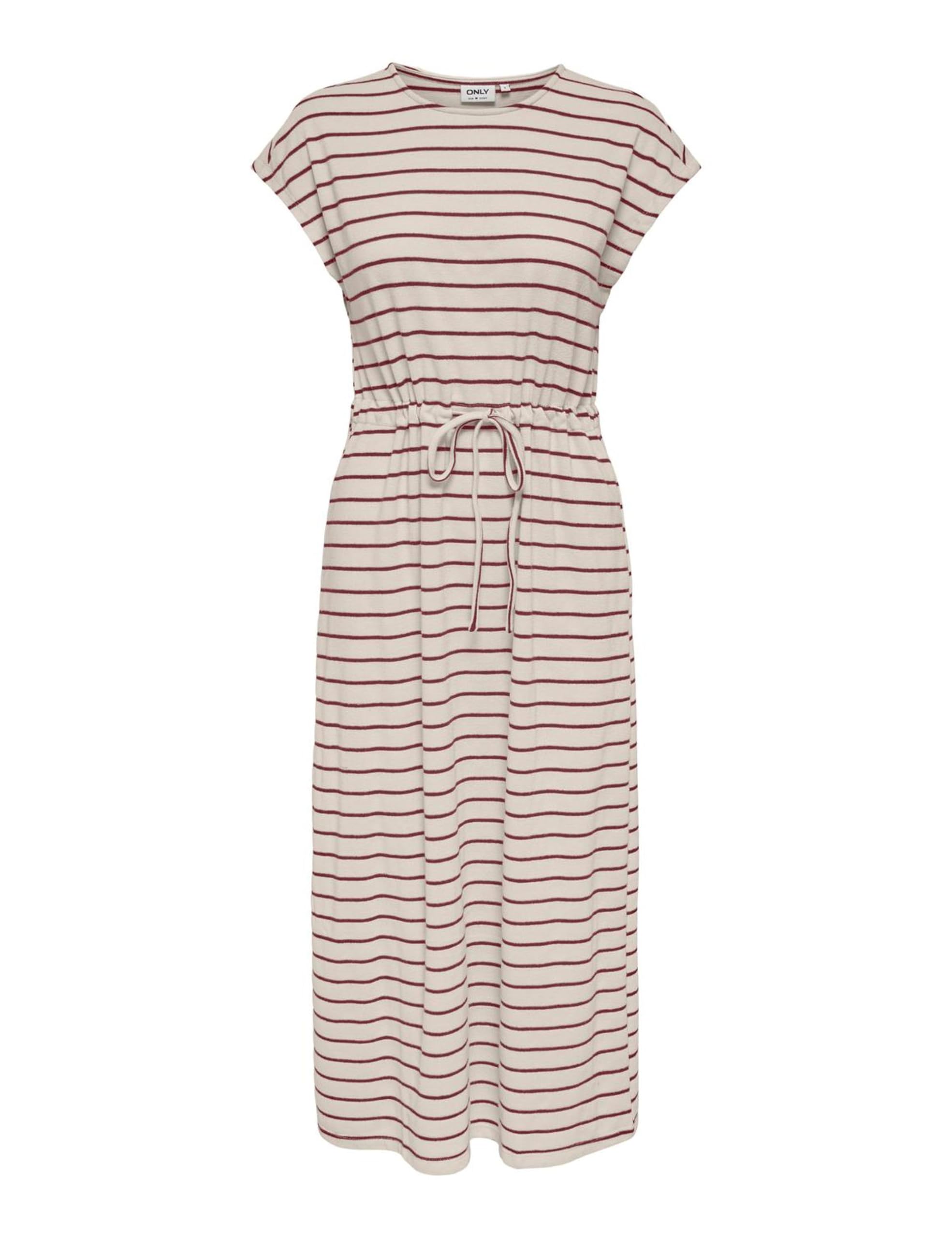 Onljana S/S O-Neck Dress SWT, Cloud dancer, XL