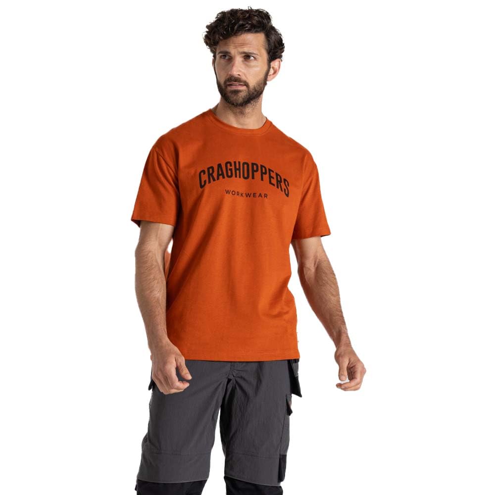 Craghoppers Batley Work T-Shirt Crew Neck Short Sleeve UV Protection Potters Clay XL