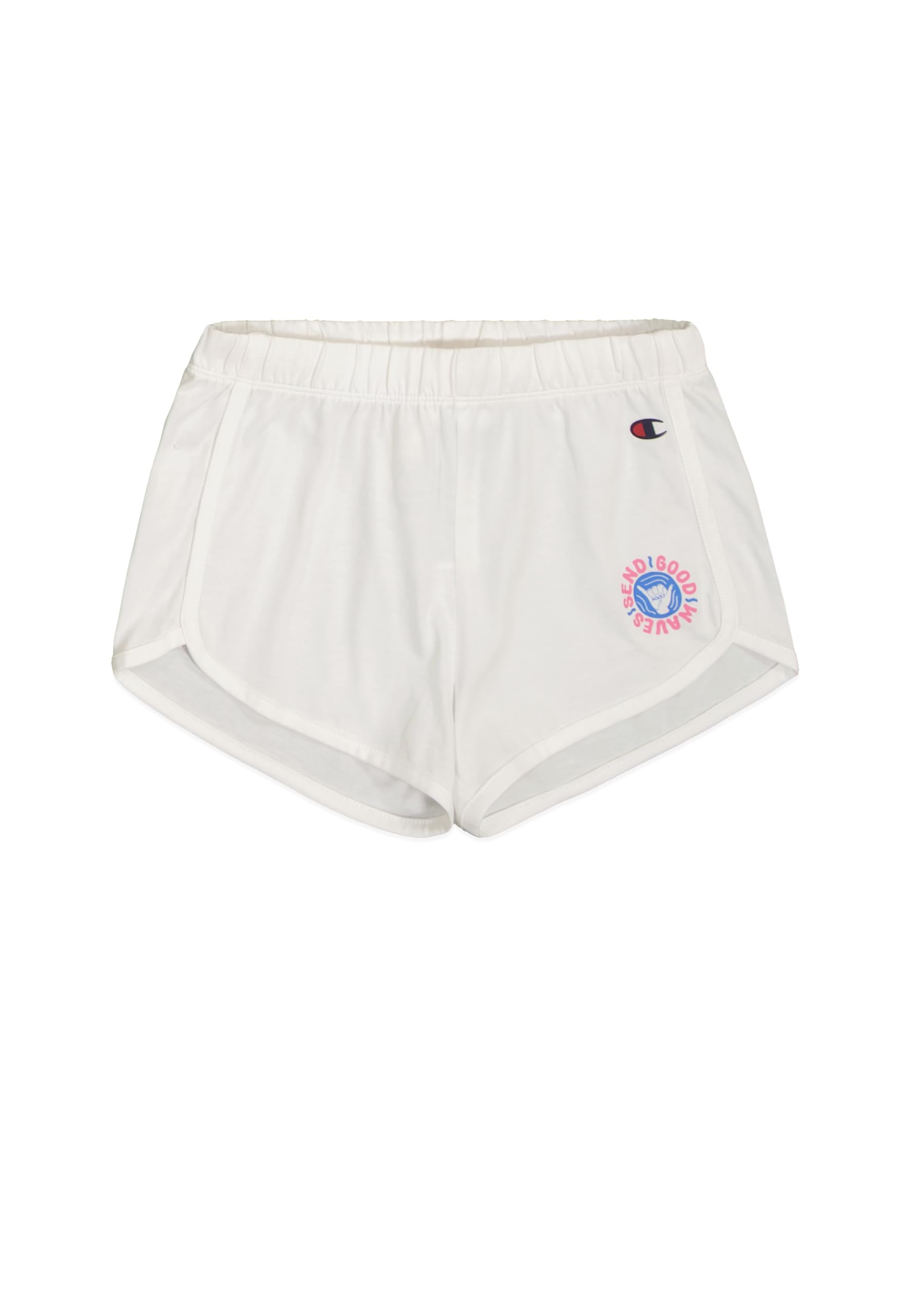 Champion Girl's Legacy Girl - Graphic Shorts, White (WW001), XXL