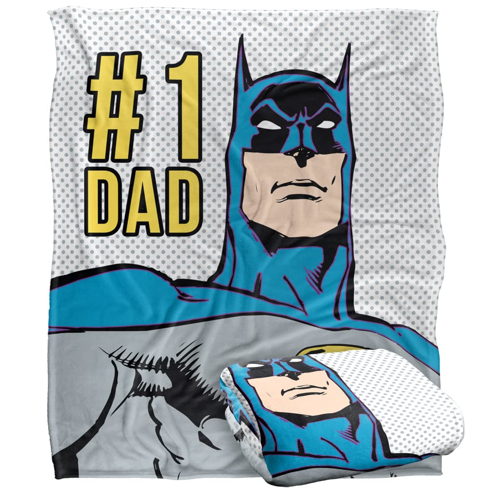 BATMAN Blanket, 152 x 127 cm No.1 Dad Silky Touch Super Soft Throw Blanket