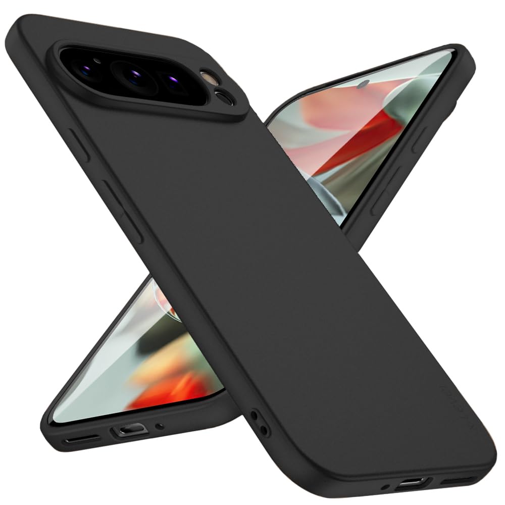 X-level for Google Pixel 9 Pro XL Case, [Guardian Series] Ultra Thin Soft TPU Bumper Matte Lightweight Anti-Scratch Flexible Gel Protective Case Cover Compatible with Pixel 9 Pro XL - Black