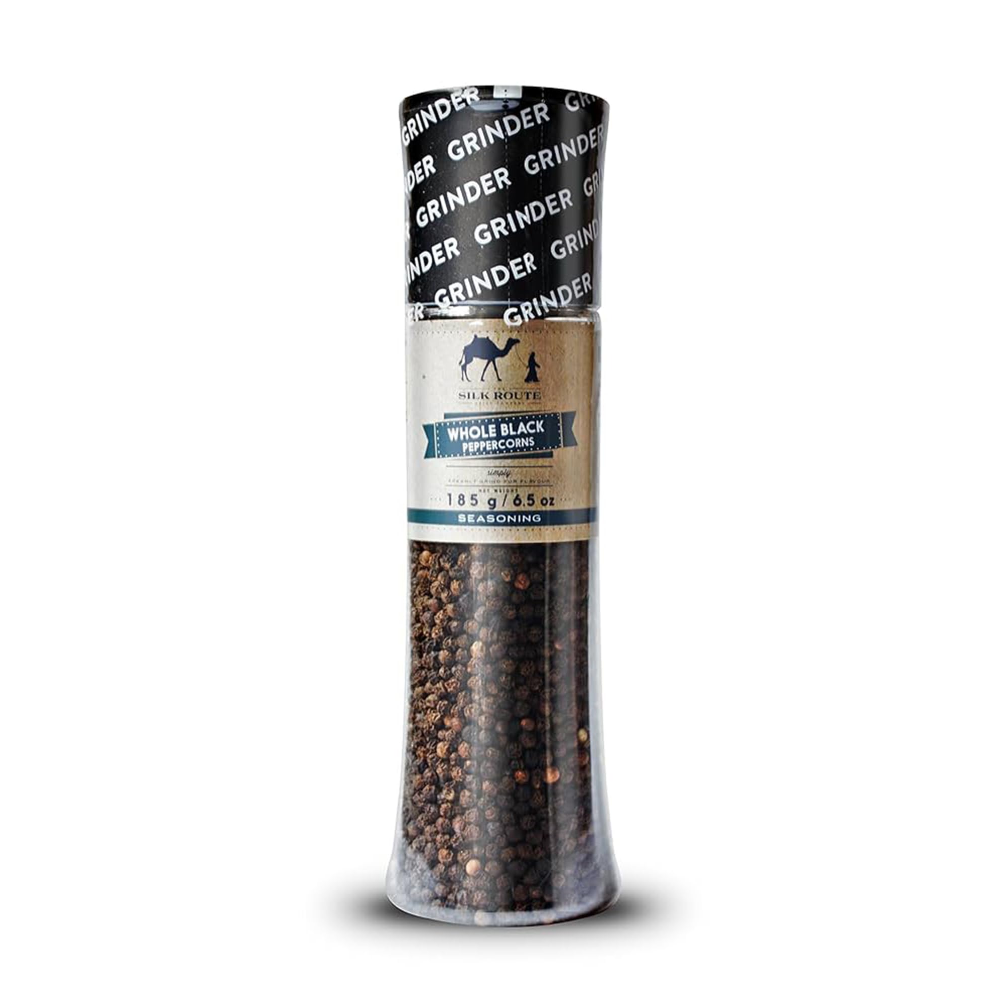 Silk Route Spice Company Giant Whole Black Pepper Grinder 185g - 6.04oz