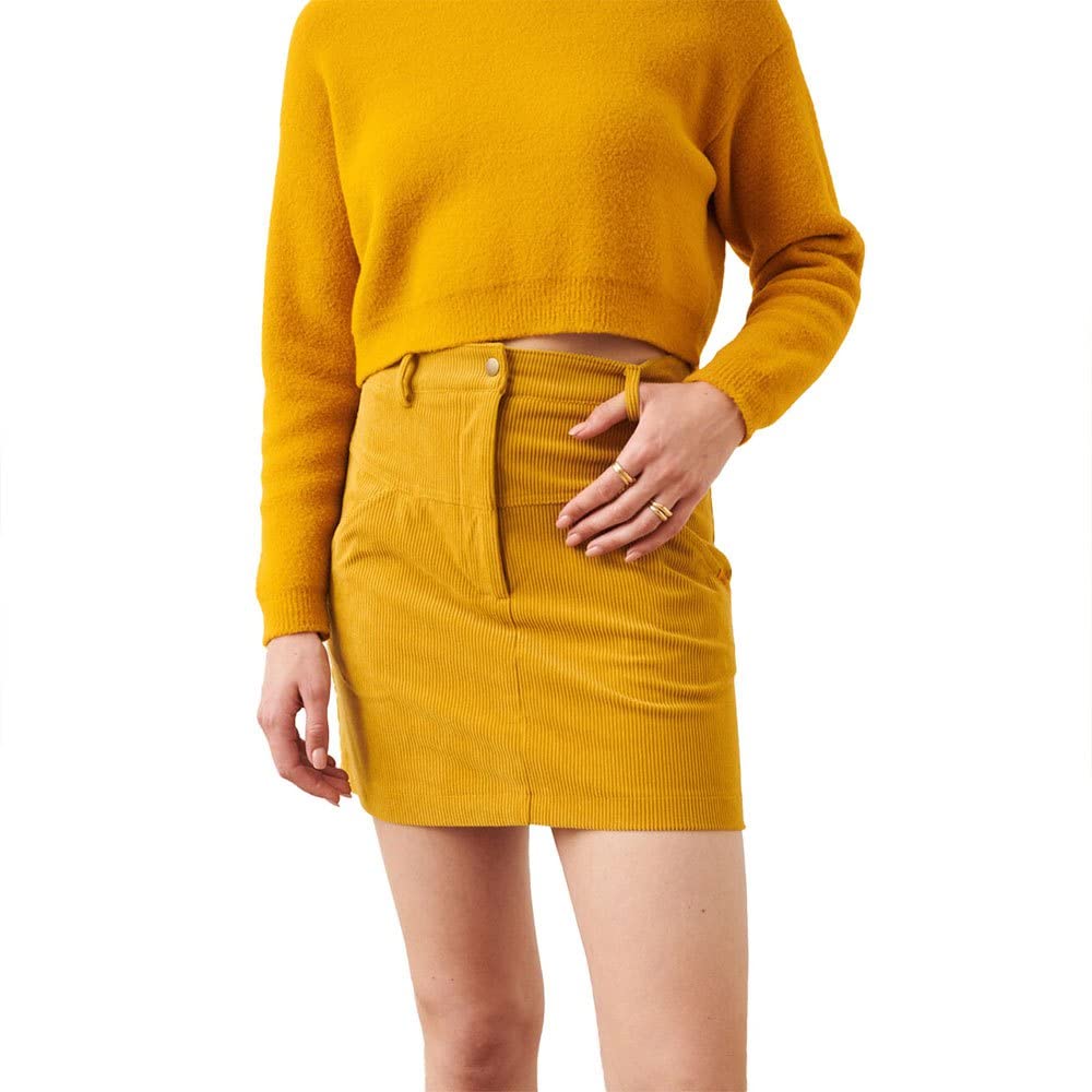 Teddy Smith Women's J-Velva Skirt, Gold Ochre, S